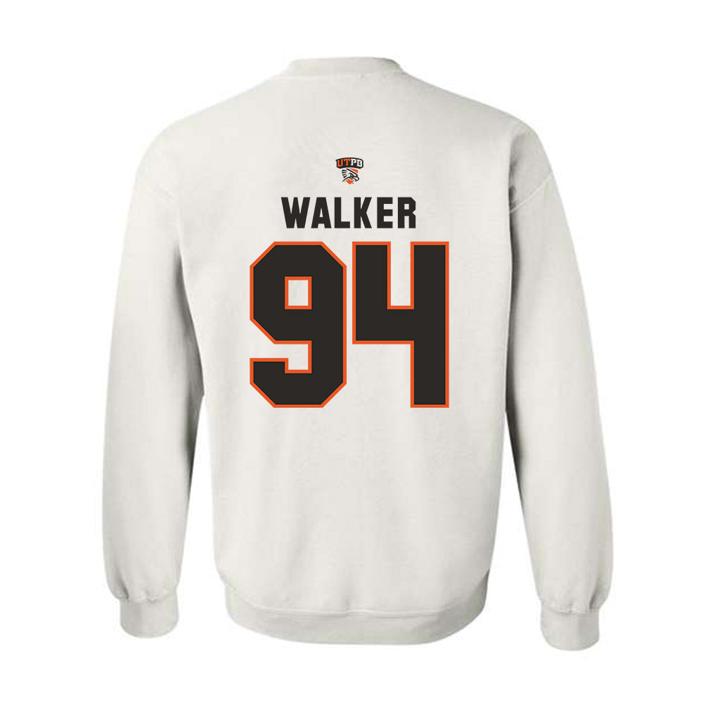 UTPB - NCAA Football : David Walker - Replica Shersey Crewneck Sweatshirt-1
