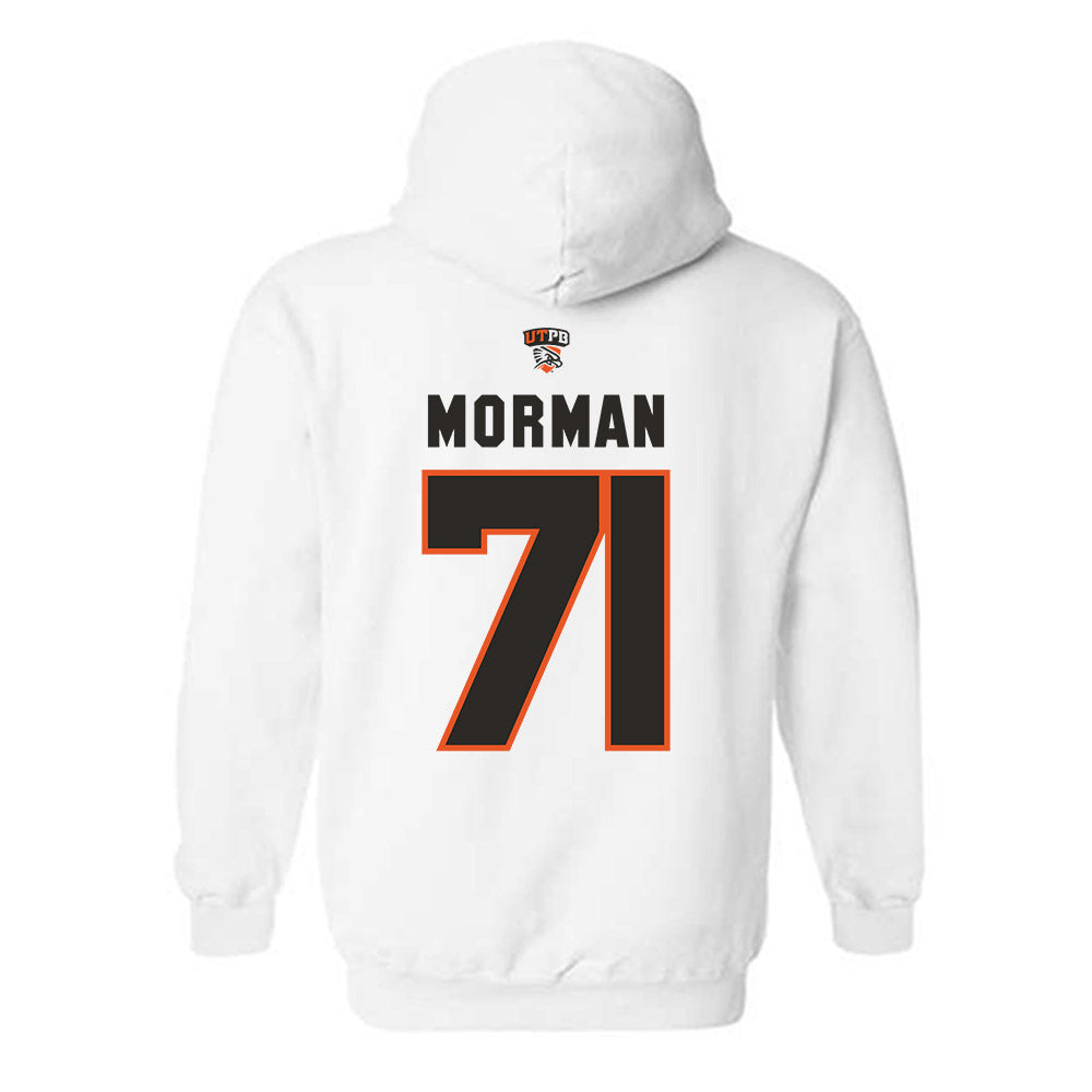 UTPB - NCAA Football : Caleb Morman - Replica Shersey Hooded Sweatshirt-1