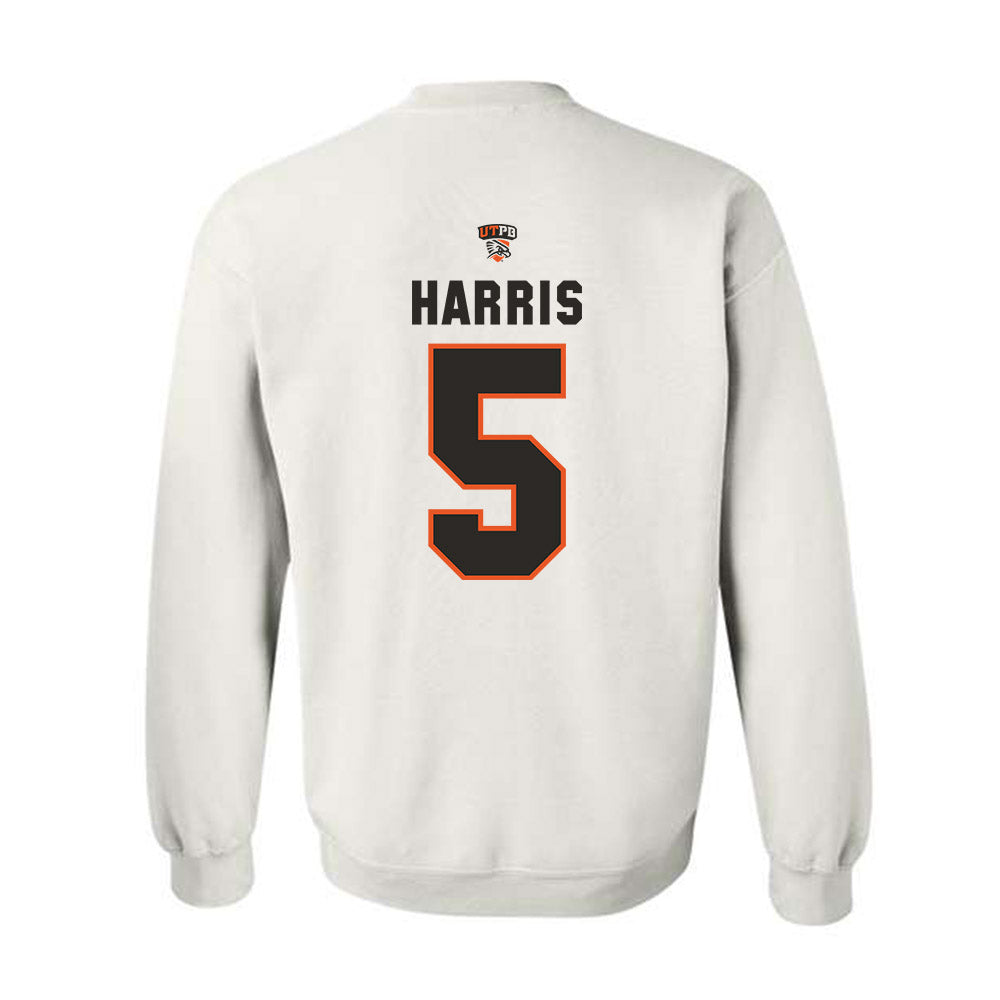 UTPB - NCAA Football : Kory Harris - Crewneck Sweatshirt Replica Shersey