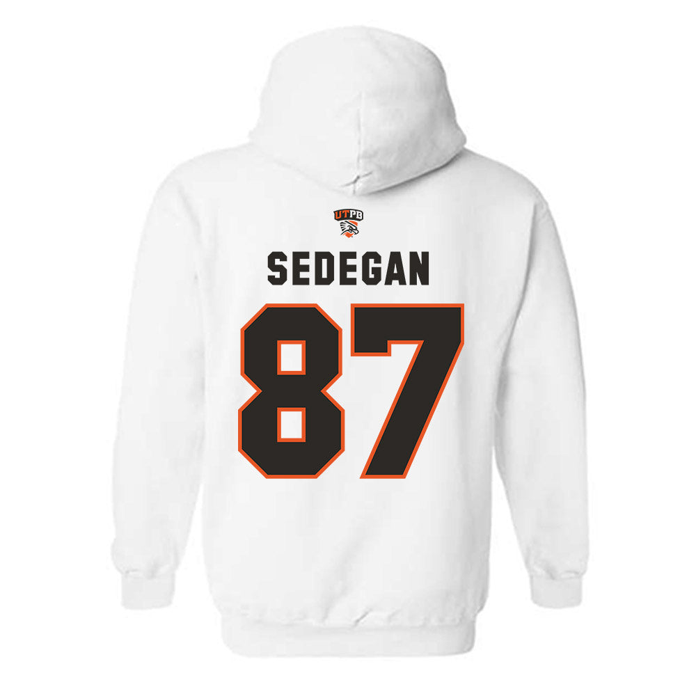 UTPB - NCAA Football : Caleb Sedegan - Replica Shersey Hooded Sweatshirt-1
