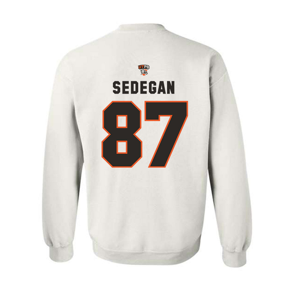 UTPB - NCAA Football : Caleb Sedegan - Replica Shersey Crewneck Sweatshirt-1