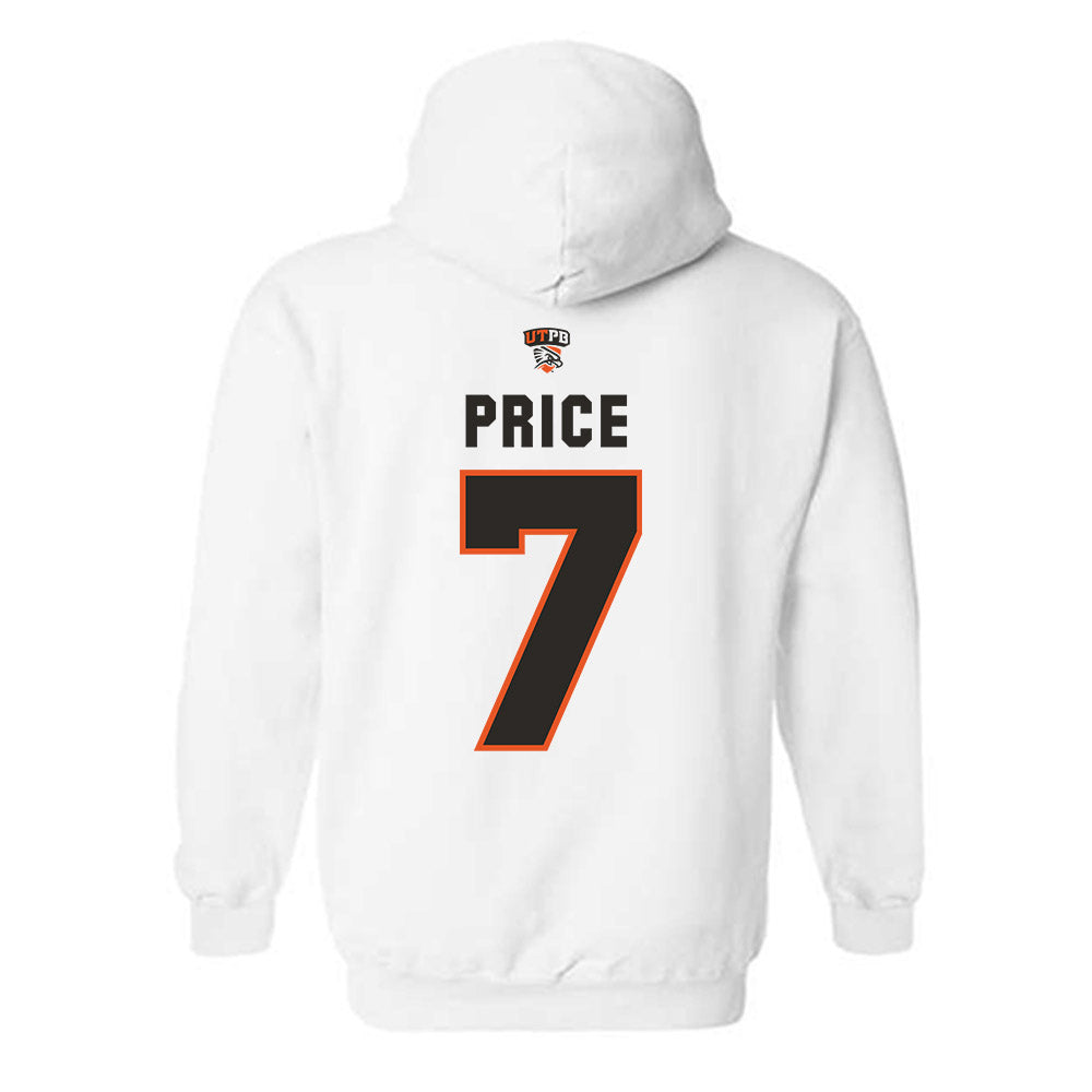 UTPB - NCAA Football : Marquise Price - Replica Shersey Hooded Sweatshirt-1