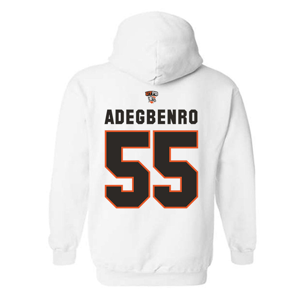 UTPB - NCAA Football : David Adegbenro - Replica Shersey Hooded Sweatshirt-1