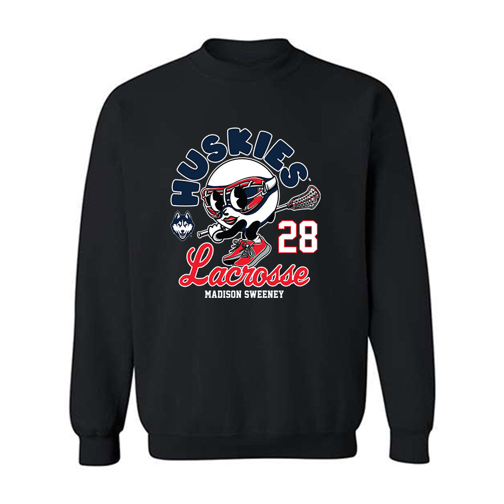 UConn - NCAA Women's Lacrosse : Madison Sweeney - Fashion Shersey Crewneck Sweatshirt-0