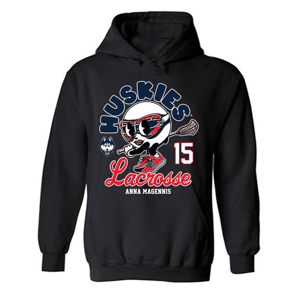 UConn - NCAA Women's Lacrosse : Anna Magennis - Fashion Shersey Hooded Sweatshirt-0