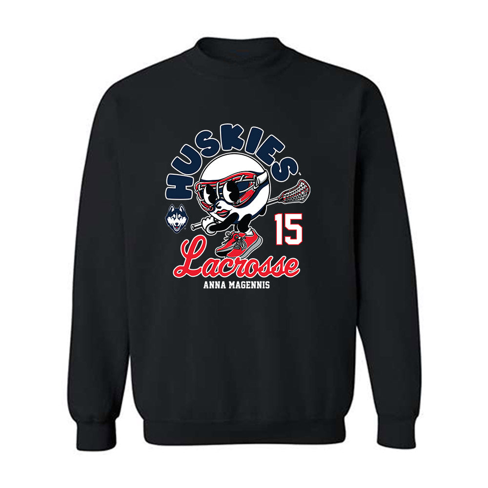 UConn - NCAA Women's Lacrosse : Anna Magennis - Fashion Shersey Crewneck Sweatshirt-0