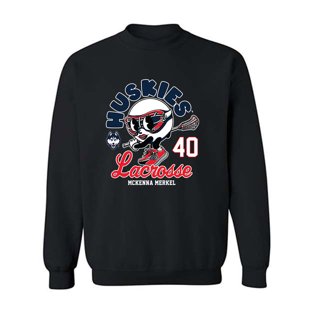 UConn - NCAA Women's Lacrosse : McKenna Merkel - Fashion Shersey Crewneck Sweatshirt-0