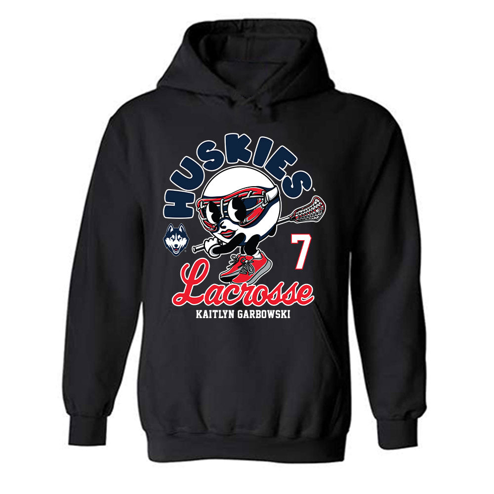 UConn - NCAA Women's Lacrosse : Kaitlyn Garbowski - Fashion Shersey Hooded Sweatshirt-0