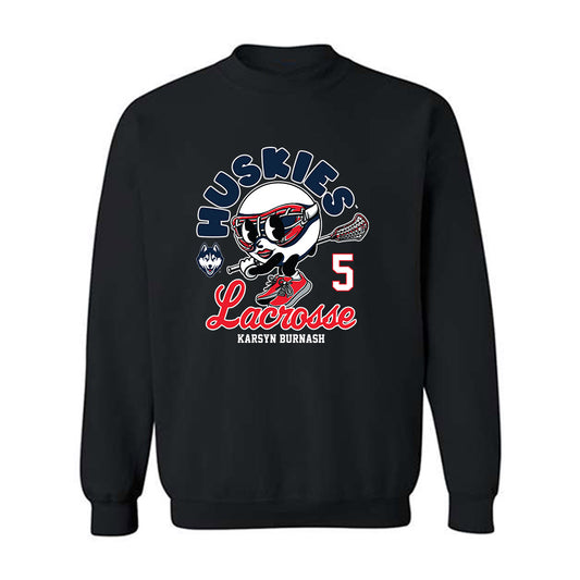 UConn - NCAA Women's Lacrosse : Karsyn Burnash - Fashion Shersey Crewneck Sweatshirt-0