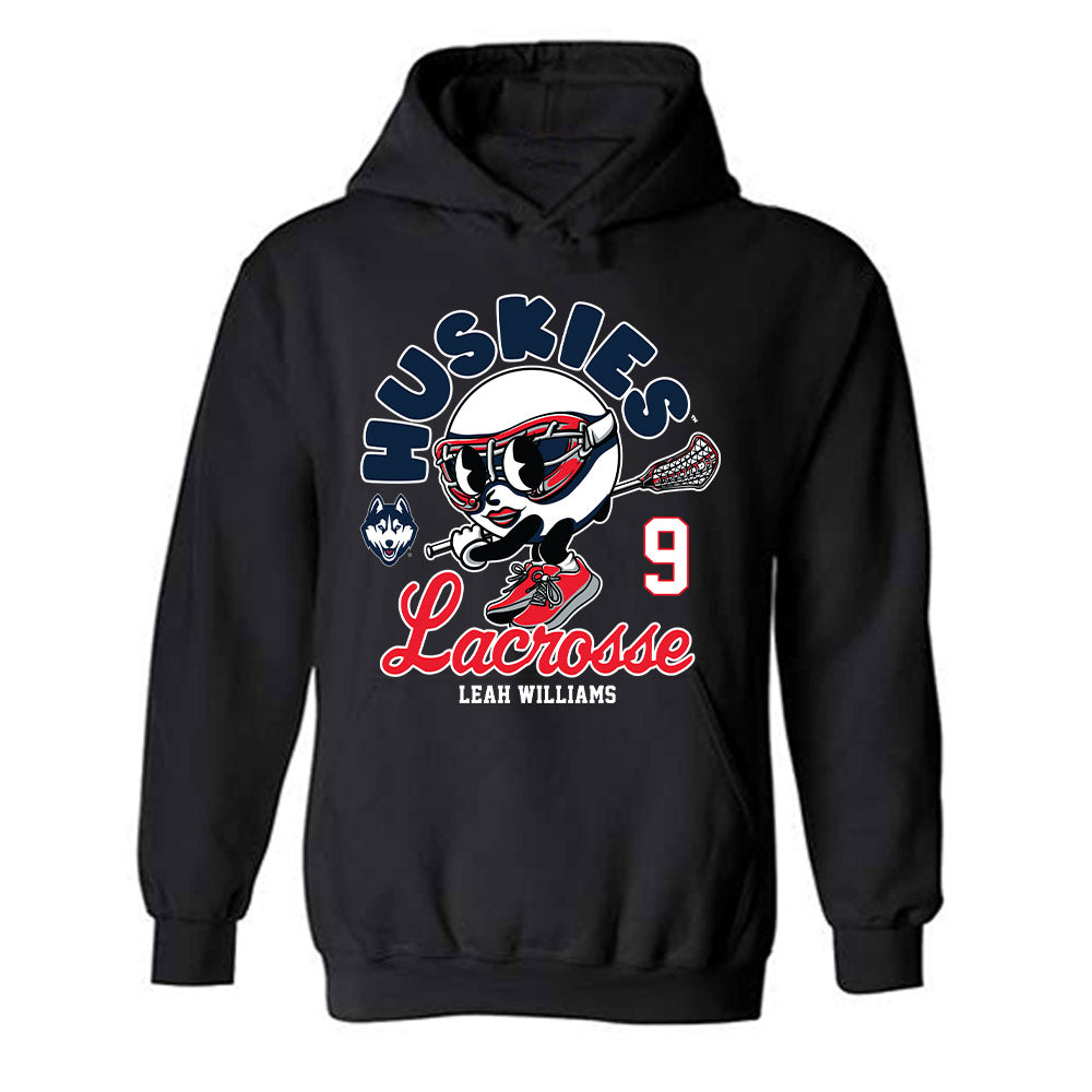 UConn - NCAA Women's Lacrosse : Leah Williams - Fashion Shersey Hooded Sweatshirt