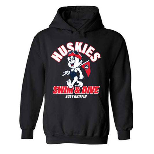 UConn - NCAA Women's Swimming & Diving : Zoey Griffin - Fashion Shersey Hooded Sweatshirt