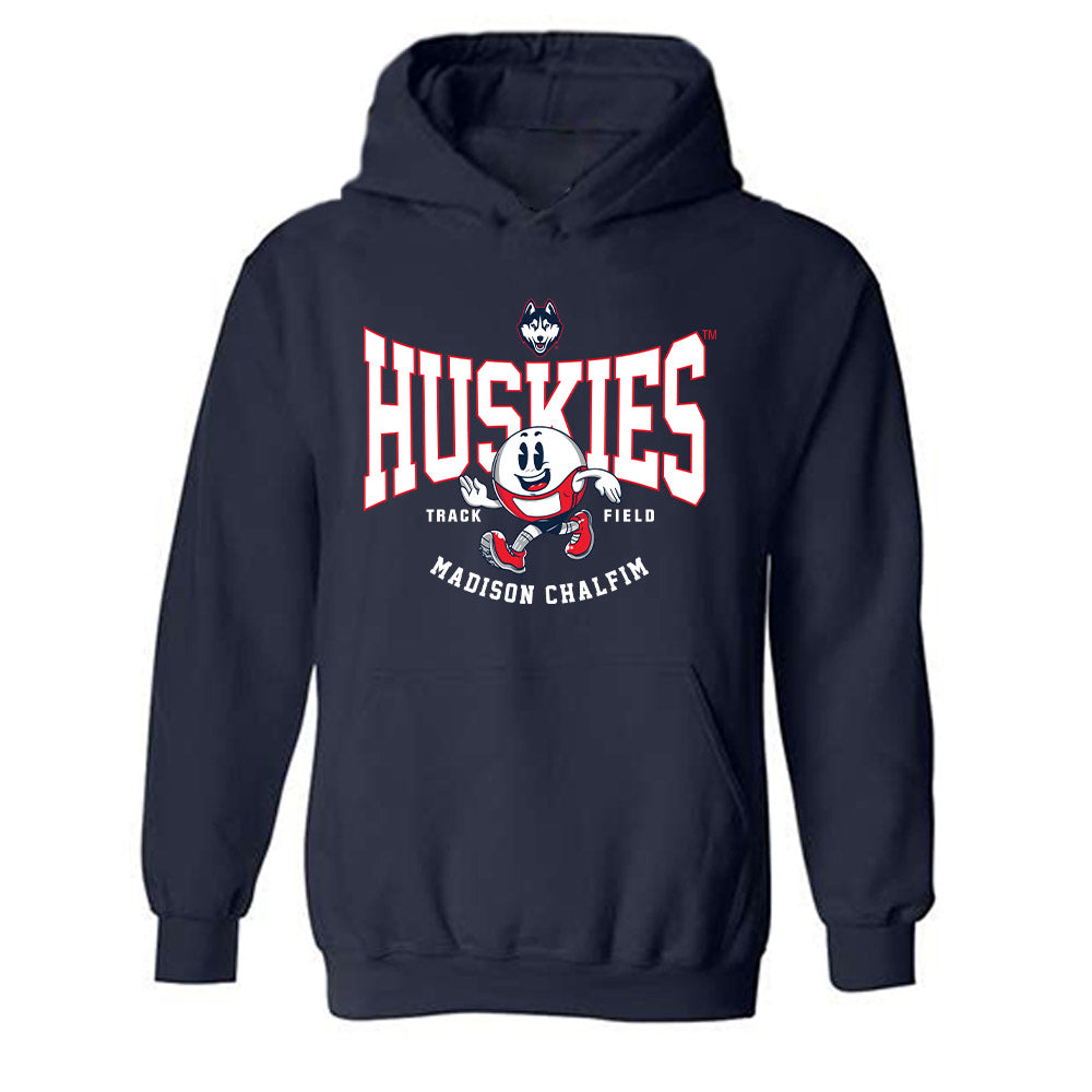 UConn - NCAA Women's Track & Field : Madison Chalfim - Fashion Shersey Hooded Sweatshirt-0