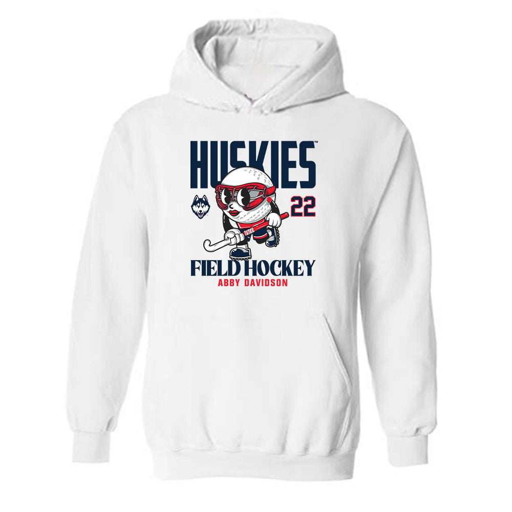 UConn - NCAA Women's Field Hockey : Abby Davidson - Fashion Shersey Hooded Sweatshirt-0