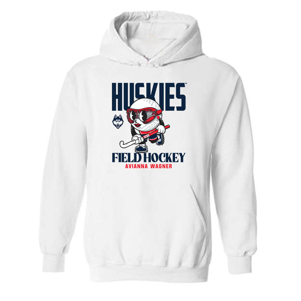 UConn - NCAA Women's Field Hockey : Avianna Wagner - Fashion Shersey Hooded Sweatshirt-0