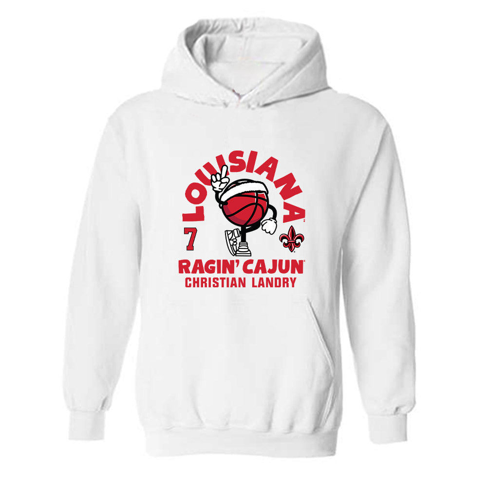 Louisiana - NCAA Men's Basketball : Christian Landry - Fashion Shersey Hooded Sweatshirt-0