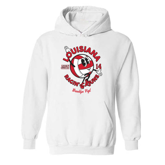 Louisiana - NCAA Women's Volleyball : Brooklyn Vigil - Fashion Shersey Hooded Sweatshirt-0