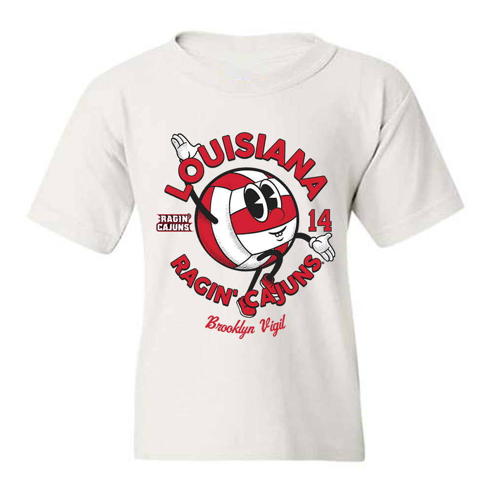 Louisiana - NCAA Women's Volleyball : Brooklyn Vigil - Fashion Shersey Youth T-Shirt-0