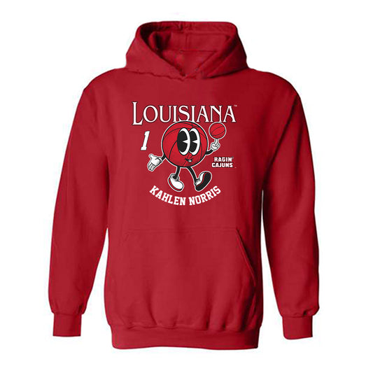 Louisiana - NCAA Women's Basketball : Kahlen Norris - Fashion Shersey Hooded Sweatshirt-0