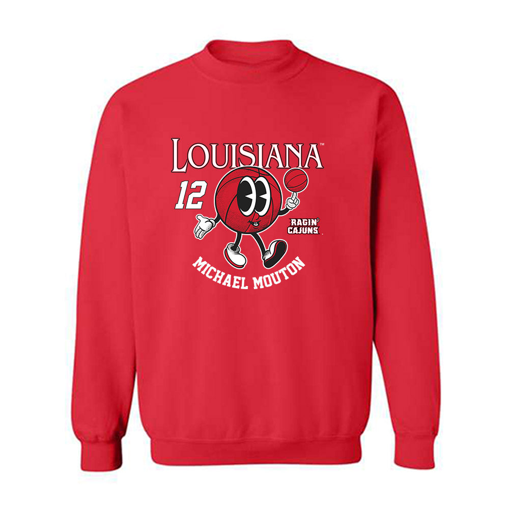 Louisiana - NCAA Men's Basketball : Michael Mouton - Fashion Shersey Crewneck Sweatshirt-0