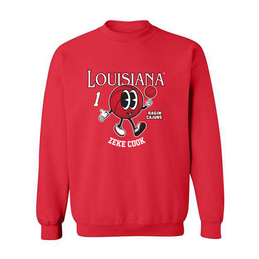 Louisiana - NCAA Men's Basketball : Zeke Cook - Fashion Shersey Crewneck Sweatshirt-0