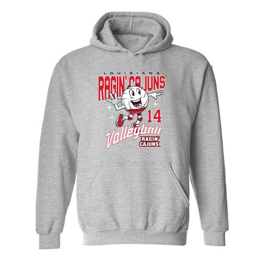 Louisiana - NCAA Women's Volleyball : Brooklyn Vigil - Fashion Shersey Hooded Sweatshirt-0
