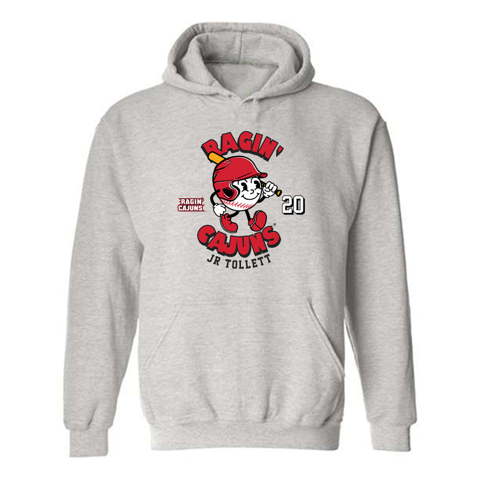 Louisiana - NCAA Baseball : JR Tollett - Fashion Shersey Hooded Sweatshirt-0