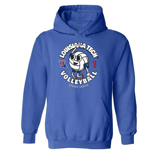LA Tech - NCAA Women's Volleyball : Sydnee Carter - Fashion Shersey Hooded Sweatshirt-0