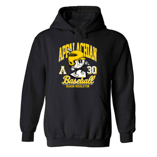 App State - NCAA Baseball : Mason Middleton - Fashion Shersey Hooded Sweatshirt-0