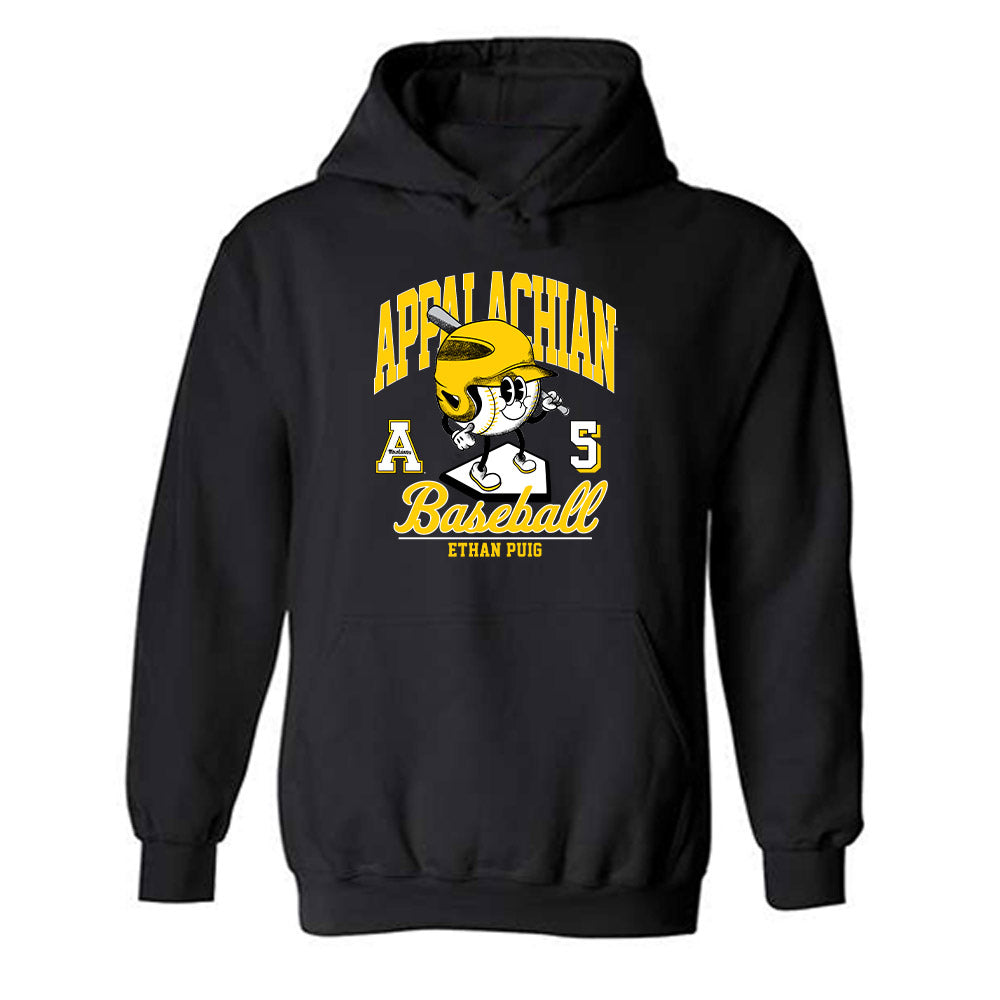 App State - NCAA Baseball : Ethan Puig - Fashion Shersey Hooded Sweatshirt-0