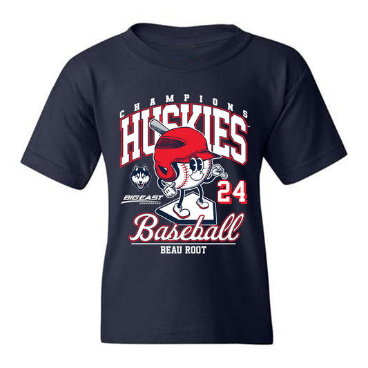 UConn - NCAA Baseball : Beau Root - Fashion Shersey Youth T-Shirt