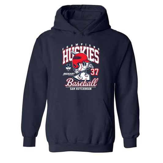 UConn - NCAA Baseball : Sam Hutchinson - Fashion Shersey Hooded Sweatshirt