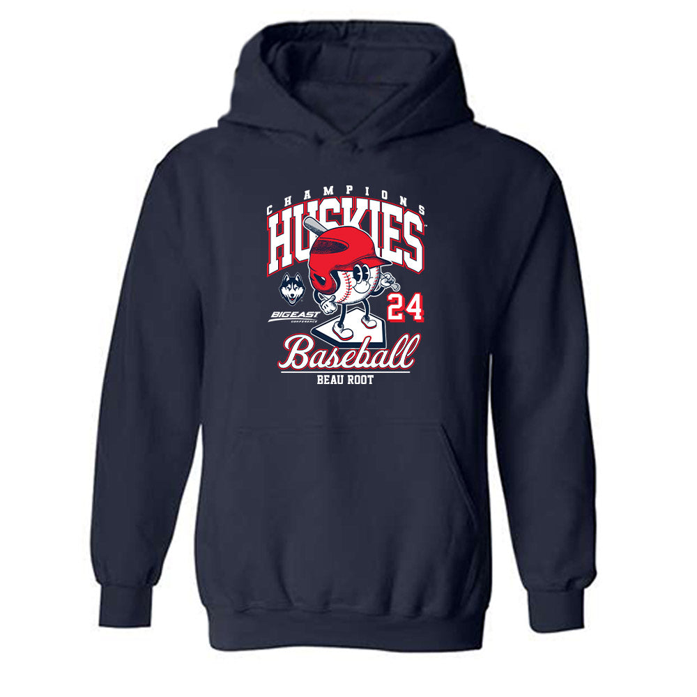 UConn - NCAA Baseball : Beau Root - Fashion Shersey Hooded Sweatshirt