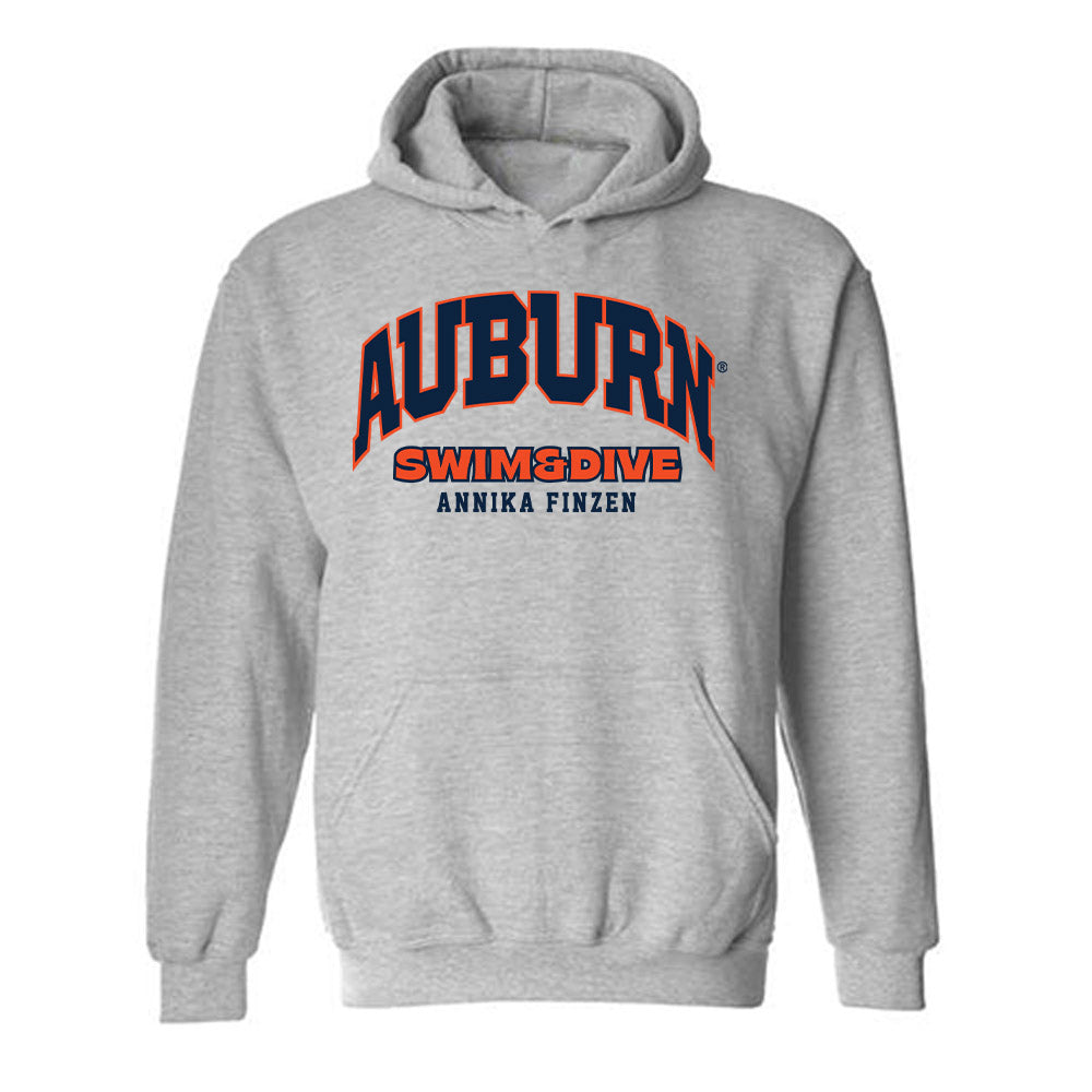 Auburn - NCAA Women's Swimming & Diving : Annika Finzen - Fashion Shersey Hooded Sweatshirt-0