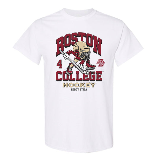 Boston College - NCAA Men's Ice Hockey : Teddy Stiga - T-Shirt