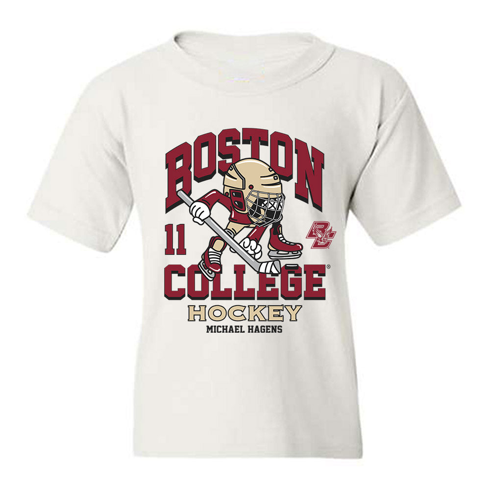 Boston College - NCAA Men's Ice Hockey : Michael Hagens - Fashion Shersey Youth T-Shirt-0
