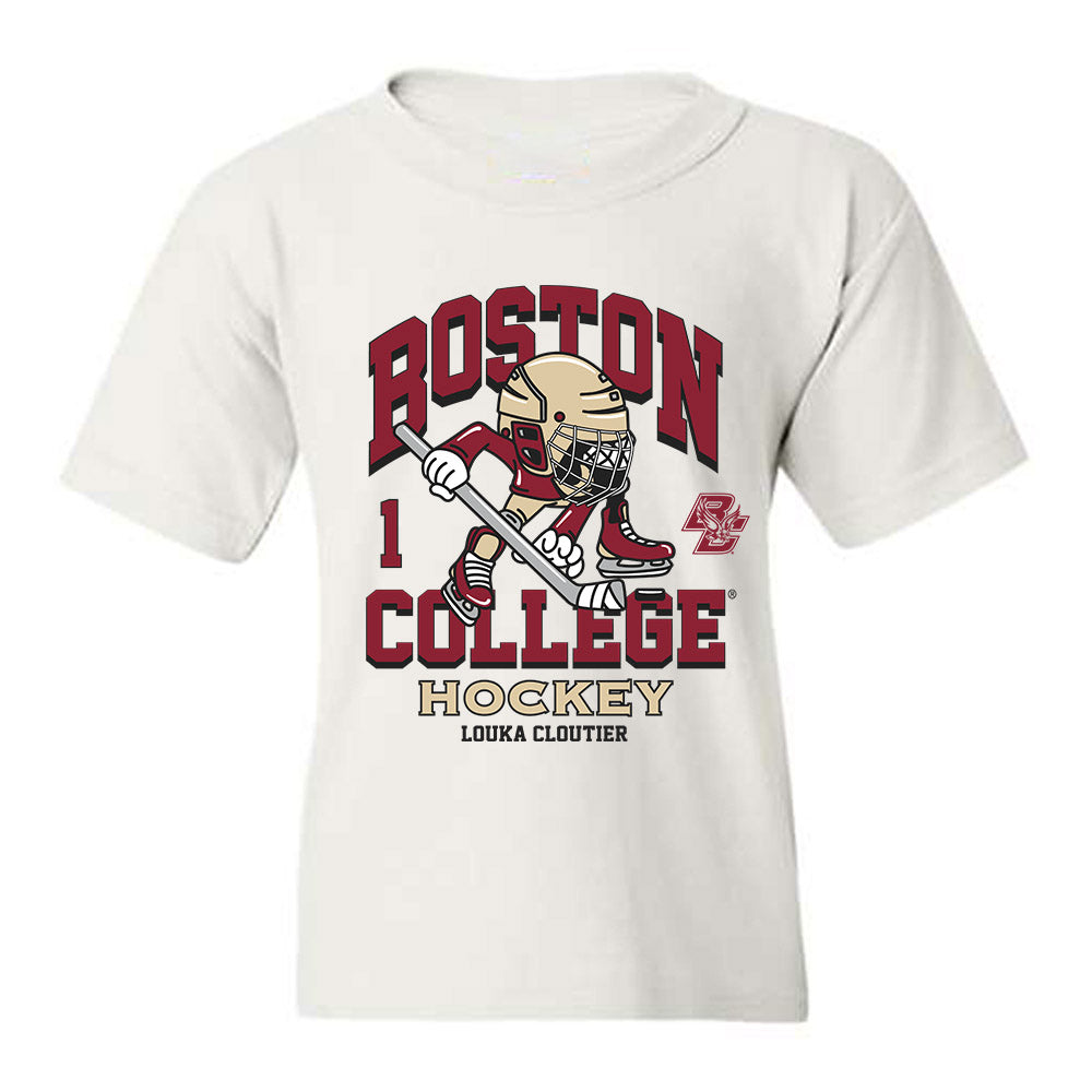 Boston College - NCAA Men's Ice Hockey : Louka Cloutier - Fashion Shersey Youth T-Shirt-0