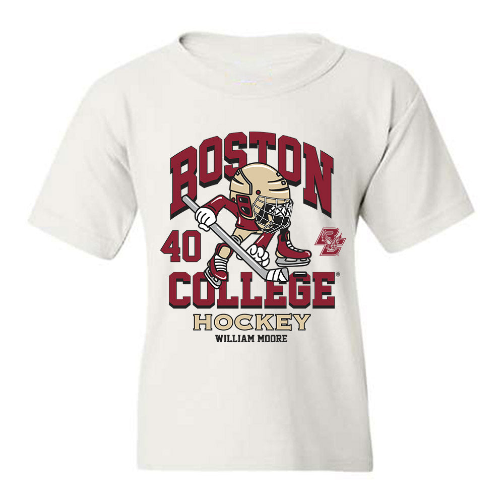 Boston College - NCAA Men's Ice Hockey : William Moore - Fashion Shersey Youth T-Shirt-0
