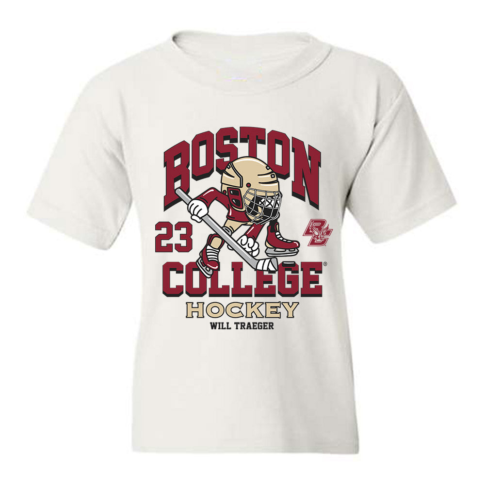 Boston College - NCAA Men's Ice Hockey : Will Traeger - Youth T-Shirt Fashion Shersey