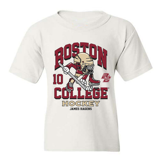 Boston College - NCAA Men's Ice Hockey : James Hagens - Fashion Shersey Youth T-Shirt-0