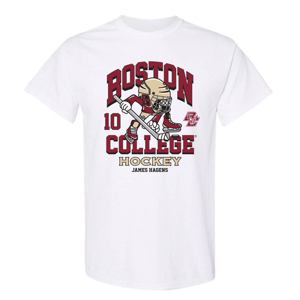 Boston College - NCAA Men's Ice Hockey : James Hagens - Fashion Shersey T-Shirt-0