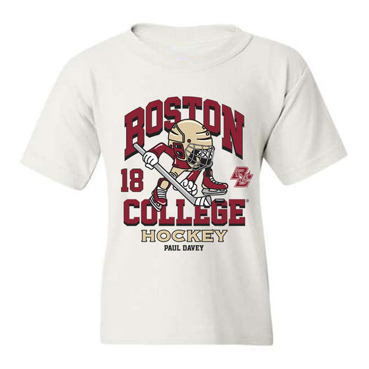 Boston College - NCAA Men's Ice Hockey : Paul Davey - Youth T-Shirt Fashion Shersey