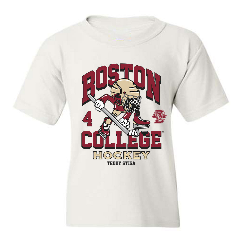 Boston College - NCAA Men's Ice Hockey : Teddy Stiga - Youth T-Shirt