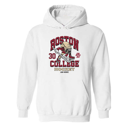 Boston College - NCAA Men's Ice Hockey : Jan Korec - Fashion Shersey Hooded Sweatshirt-0