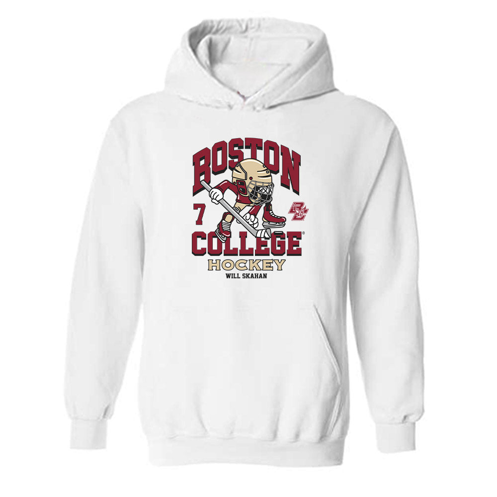 Boston College - NCAA Men's Ice Hockey : Will Skahan - Fashion Shersey Hooded Sweatshirt-0