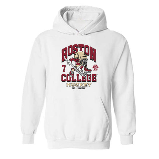 Boston College - NCAA Men's Ice Hockey : Will Skahan - Fashion Shersey Hooded Sweatshirt-0