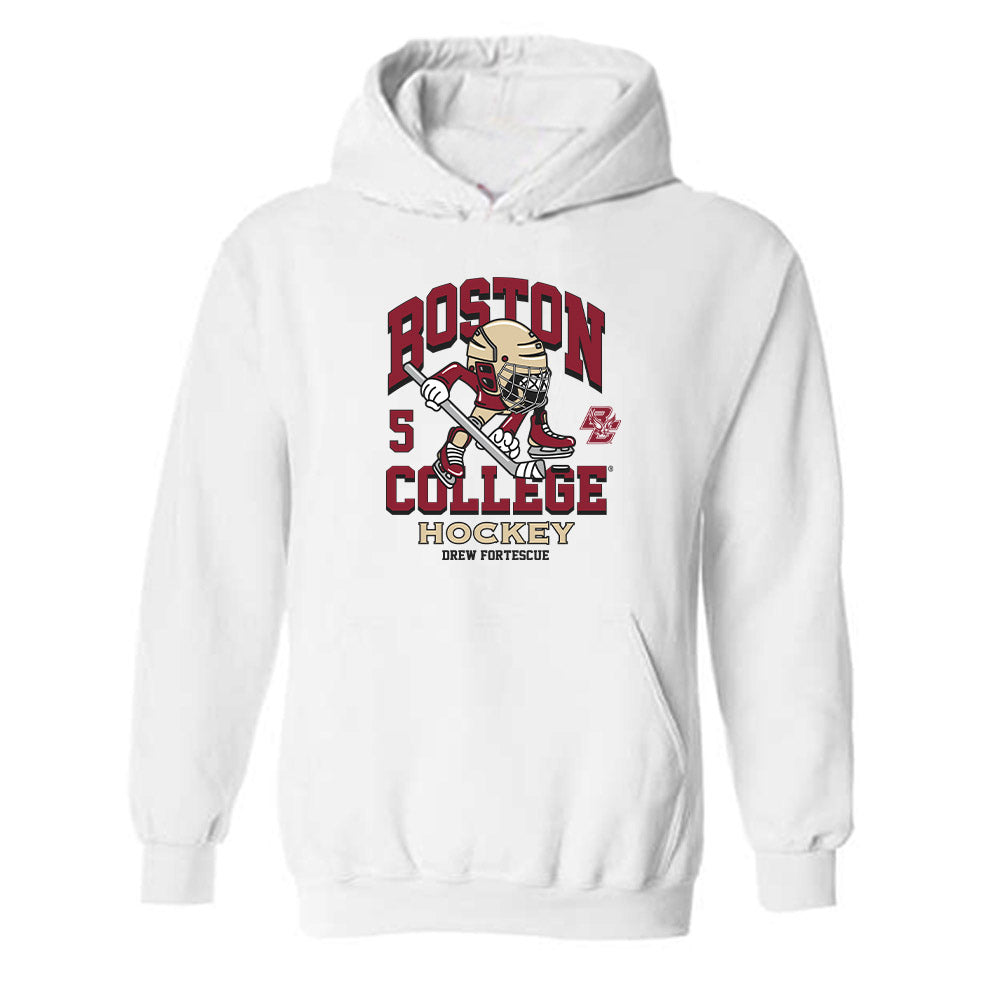 Boston College - NCAA Men's Ice Hockey : Drew Fortescue - Hooded Sweatshirt Fashion Shersey