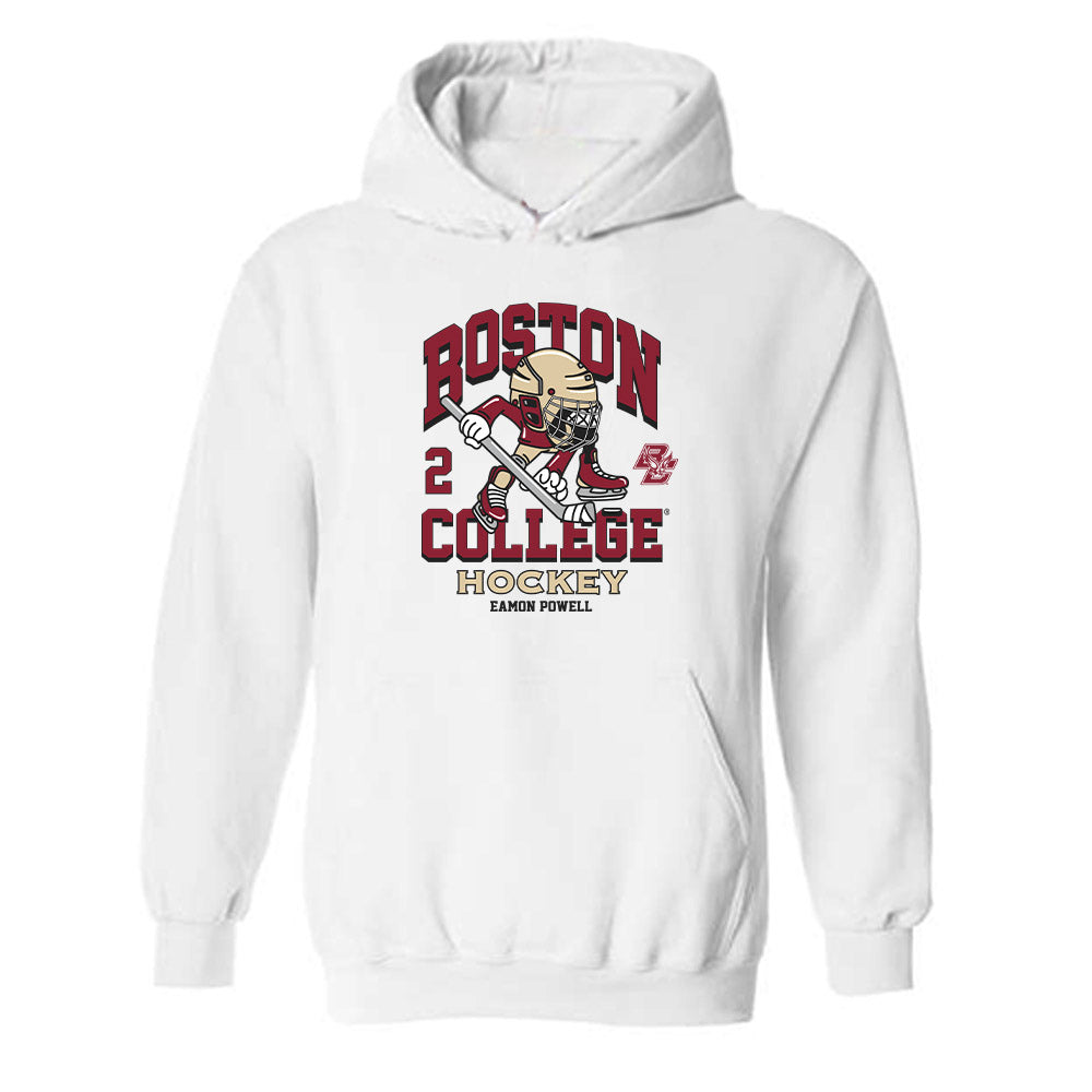 Boston College - NCAA Men's Ice Hockey : Eamon Powell - Hooded Sweatshirt Fashion Shersey