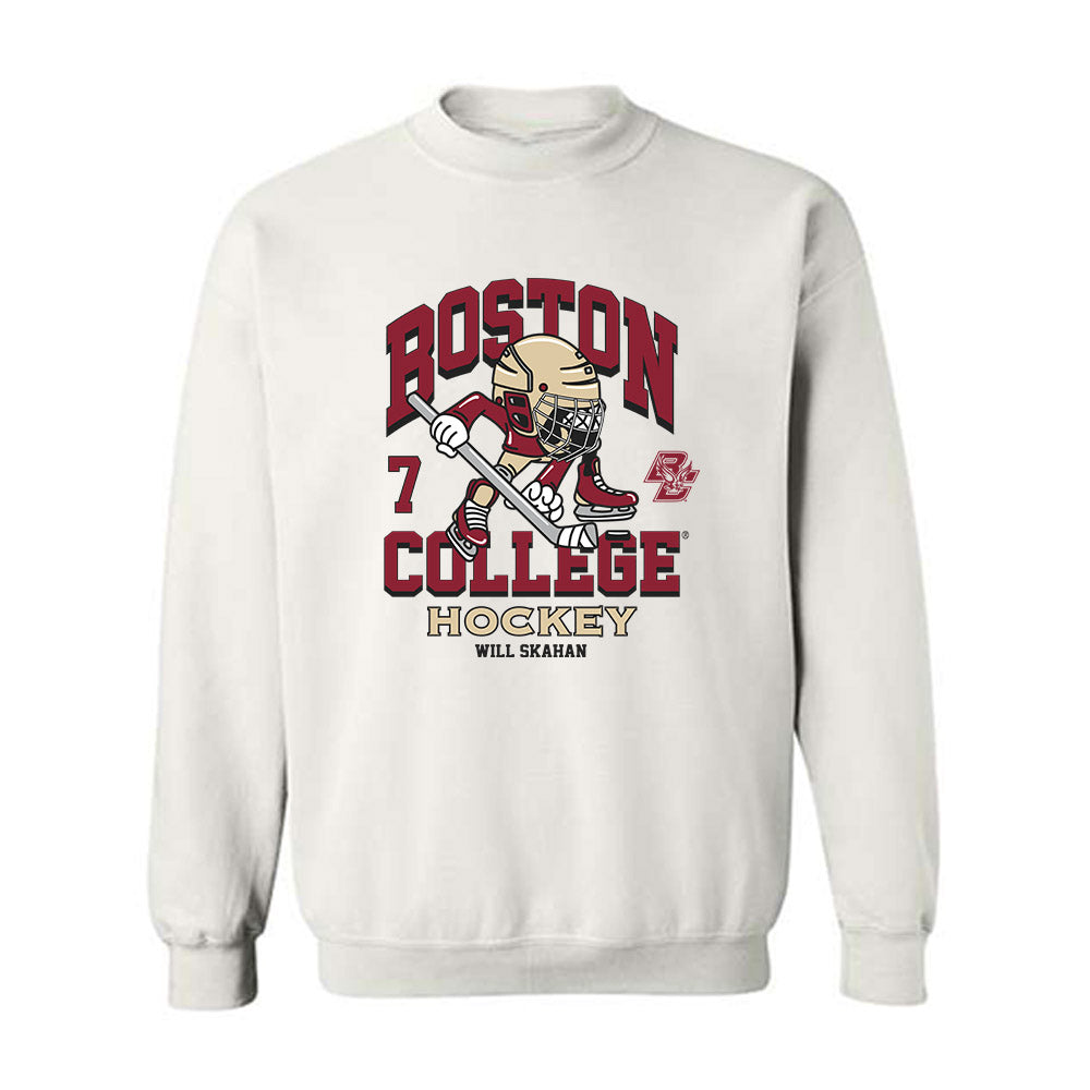 Boston College - NCAA Men's Ice Hockey : Will Skahan - Fashion Shersey Crewneck Sweatshirt-0