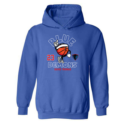 DePaul - NCAA Men's Basketball : David Thomas - Fashion Shersey Hooded Sweatshirt