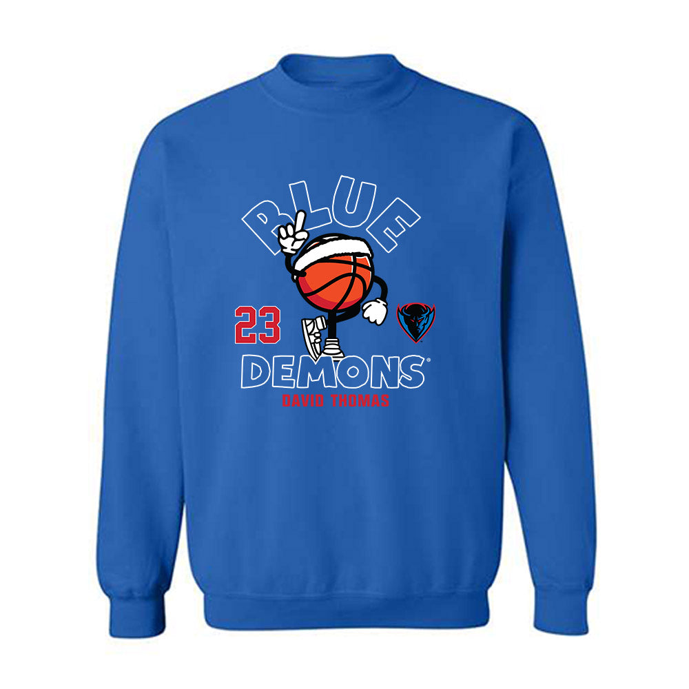 DePaul - NCAA Men's Basketball : David Thomas - Fashion Shersey Crewneck Sweatshirt